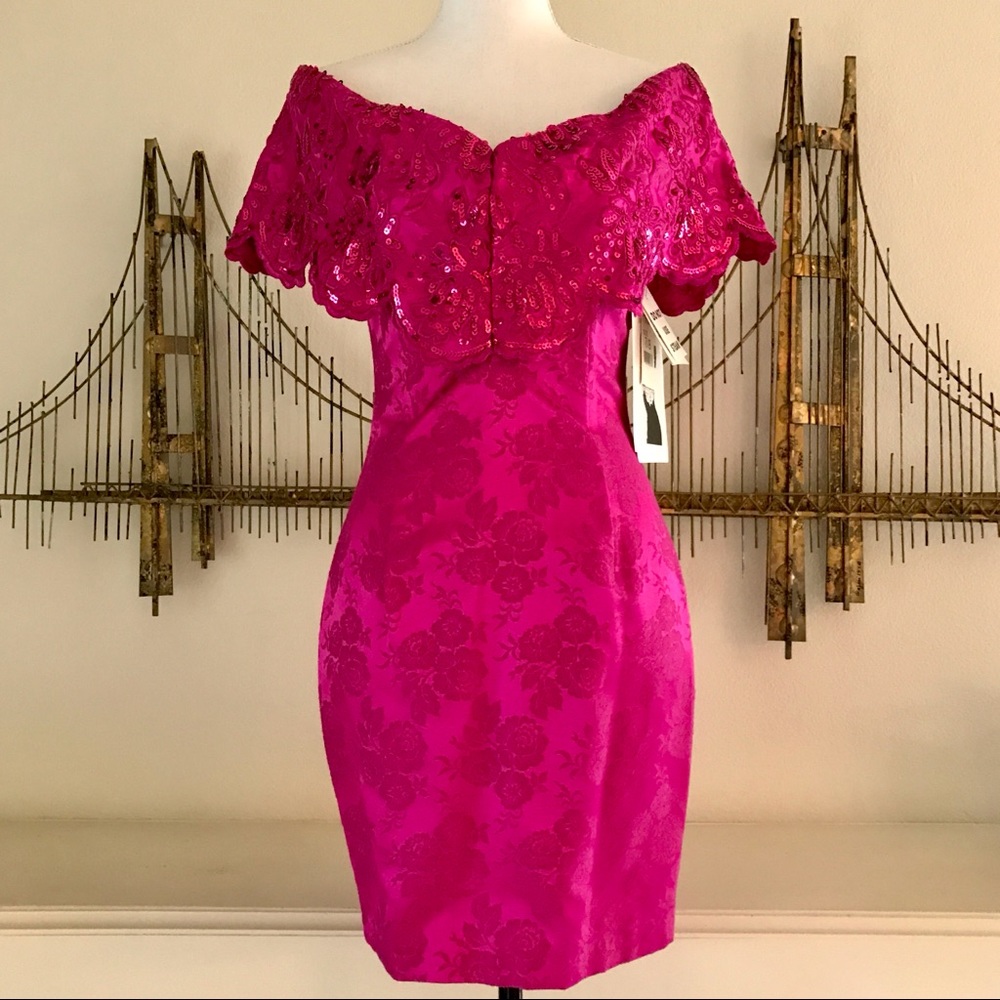 NWT 💖Pretty in Pink💖Gunne Sax Sequined Dress - Picture 2 of 8